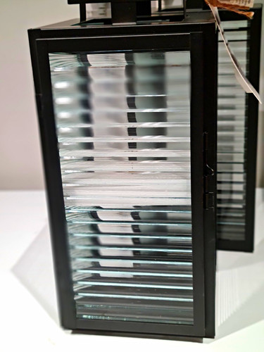 Black metal clear glass - black,