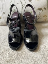 Zara Patent Black Wedge