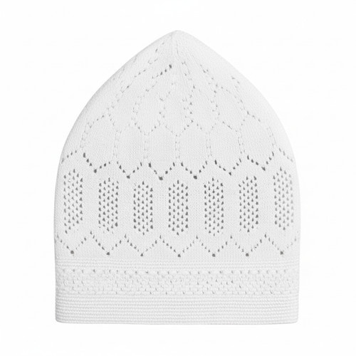 Men white kufi cap - white,