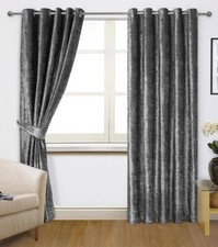 Crushed Velvet Curtains PAIR
