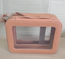 Prite, brown clear make up case