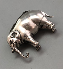 Edwardian Silver Elephant Pin Cushion Adie & Lovekin BIrmingham 1906 HLZX