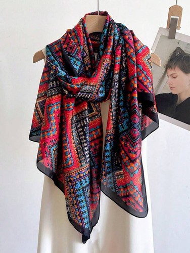 Ladies scarf arty geometric - scarf,