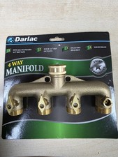 Darlac 4 Way Brass Manifold –Fits Standard 3/4" BSP Outdoor Taps-SEE DESCRIPTION