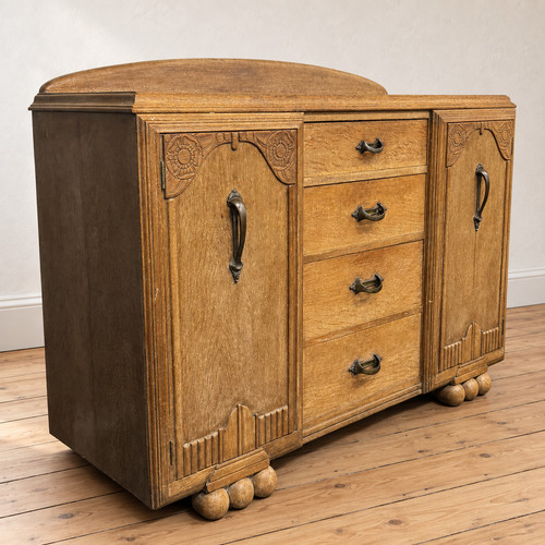 Art deco sideboard - oak, 1930s