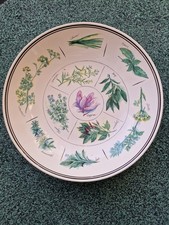 Williams Sonoma Large Pasta Serving Bowl 12.5" Culinary Herb Spices Portugal