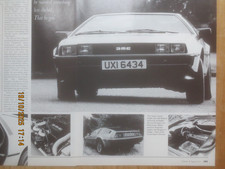 DeLorean DMC Reports & Cuttings inc. Alfa GTV6 & Lotus Eclat, TVR & Triumph TR7