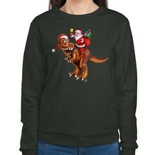 1Tee Womens Santa Riding