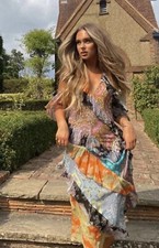 ZARA NEW RUFFLE PAISLEY MIDI