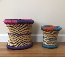 Two Handmade Cane Bamboo