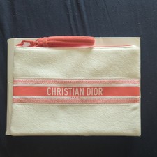 Christian Dior Summer 2024 Novelty Pouch Towel Fabric 17 × 24 cm New
