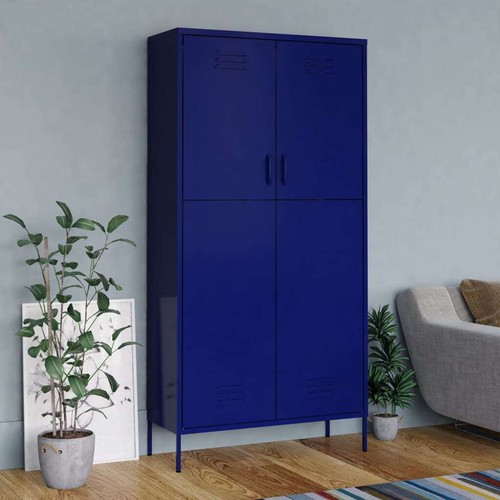 Wardrobe 90x50x180 steel - wardrobe, cm
