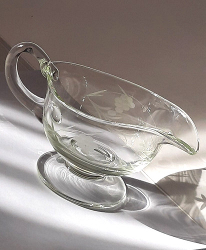 Glass gravy boat serving jug - boat,