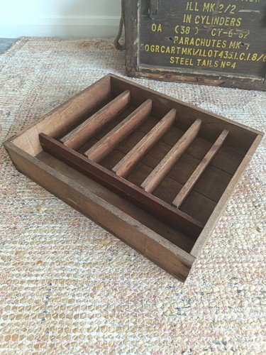 Vintage wooden cutlery - cutlery, tray