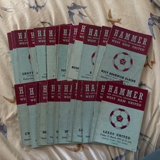 Full set of West Ham United home programmes 1971/72   League And Cups