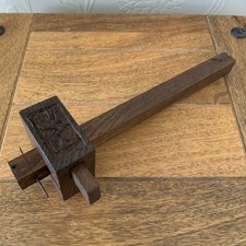 Vintage Adjustable Sliding Wooden Marking Gauge Pegged  10” Carpentry Tool