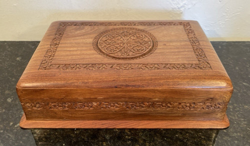 Hand carved sheesham - carved, box