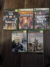 5 Vintage X-box & Xbox 360 Games Rainbow Six, GTAIV, Full Spectrum Warrior +++
