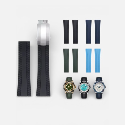 22mm fkm rubber watch strap - 22mm,