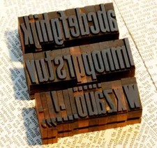 a-z alphabet letterpress