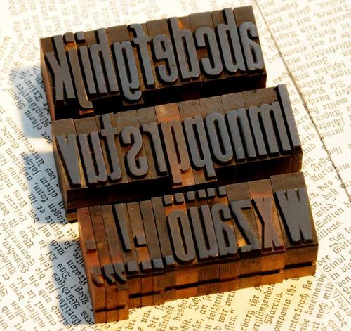 Alphabet letterpress - a-z,
