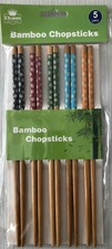 PACK OF 5 PAIRS PAINTED BAMBOO