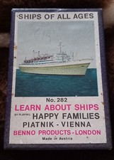 Learn About Ships Happy Families Piatnik Vienna All Ages Vintage Playing Cards