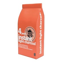 Instant Light Lumpwood Charcoal for Outdoor Barbecue Cookouts -1kg 4 Pack