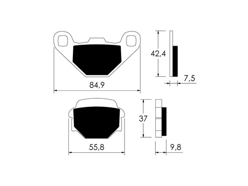 P10736 front brake pads - p10736,