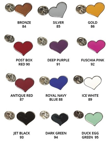 Love heart lapel pin - heart, badges
