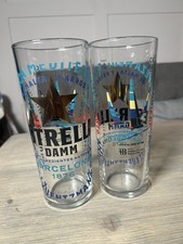 2 x Estrella Damm Americas Cup Pint Glasses New Limited Edition