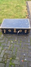 Steamer Trunk Metal Large Navy