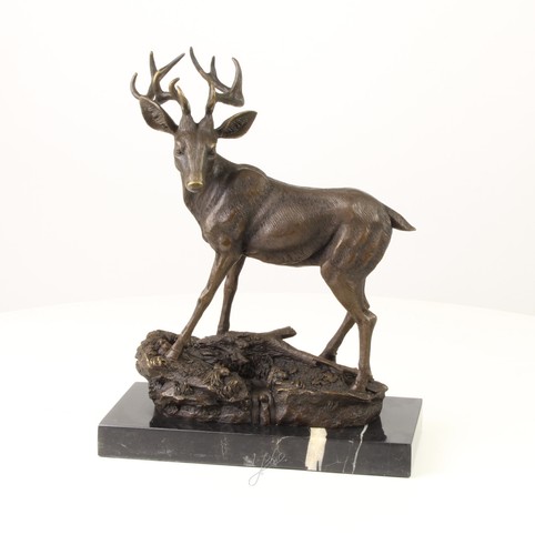 Bronze sculpture deer art - of, a