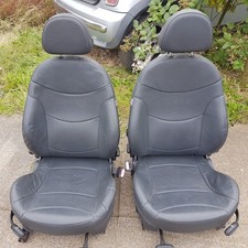 Mini R50 R52 R53 full leather seats Black, Front Pair cooper s one seven bmw