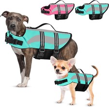Petbank Blue Dog Life Jacket with Reflective Stripes, High floatation. Size XL.