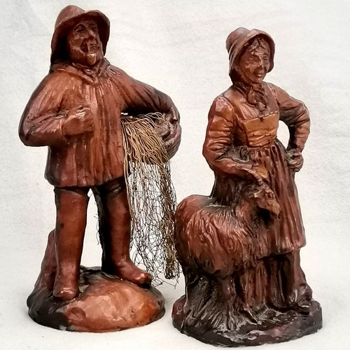 Vintage fisherman couple - fisherman,