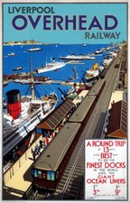 TX481 Vintage Liverpool Overhead Railway Travel Poster Print A2/A3/A4