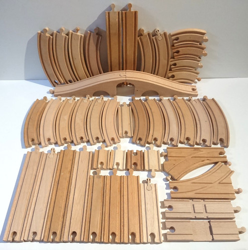 Wooden railway train - railway, large