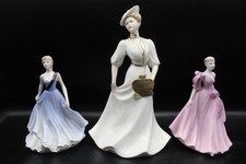 3x Vtg COALPORT LADIES English Bone China Figures Inc. ROYAL CALEDONIAN BALL B44