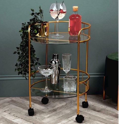 Tier drinks trolley gold - drinks,