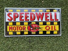 SPEEDWELL MOTOR OIL  ENAMEL ON
