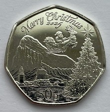 Gibraltar Merry Chistmas 50p 2025 coin from Sealed Bag