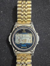 TIMEX Vintage Marathon 100 Digital Quartz Mens Watch RARE Stainless 