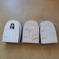  36 Pcs Wooden Elf Fairy Door Ornaments Decorative Model Garden Decoration