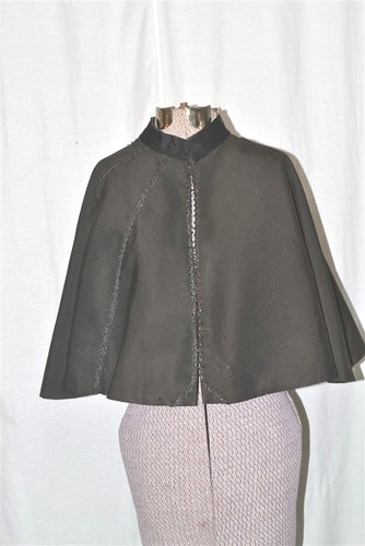 Antique cape capelet black - cape, one