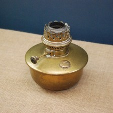 ANTIQUE VINTAGE BRASS LAMPE VERITAS ALADDIN SINGLE BURNER OIL LAMP