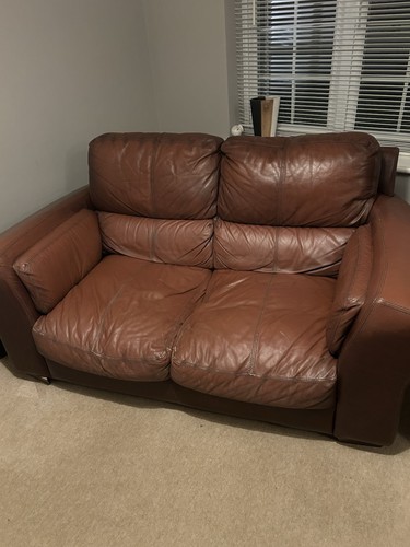 Leather sofa suite 2seaters - sofa, 2-2seaters