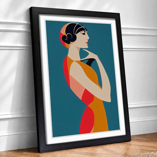 Art deco woman - art,