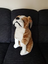 Realistic Life Size English Bulldog Plush Dog Melissa & Doug 21’’ Soft Toy NEW