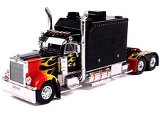 IXO 1/43 DIECAST 2002 PETERBILT 379 CUSTOM TRUCK/CAB BLACK WITH FLAMES U43TR002